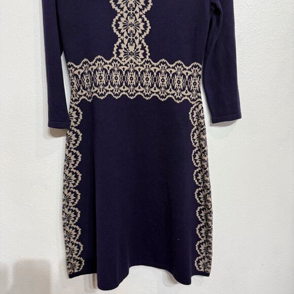 Nine West Purple Mini Sweater Dress Sz MP - Picture 4 of 11